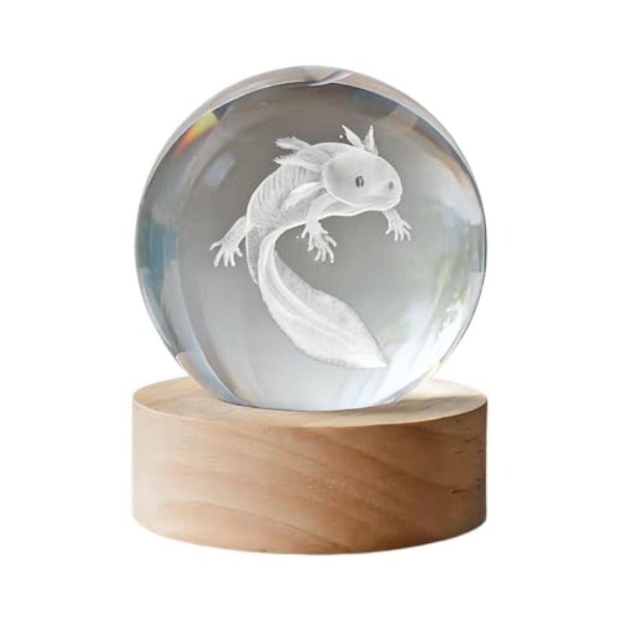 Crystal Ball Decor - 3D Crystal Ball Night Light, Warm