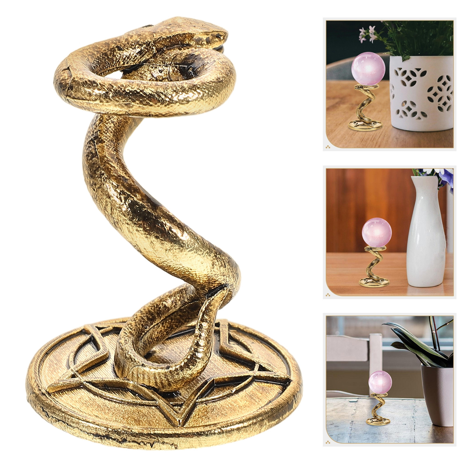 Alloy Metal Snake Crystal Ball - مراجعة Crystal Ball Decor وسعره