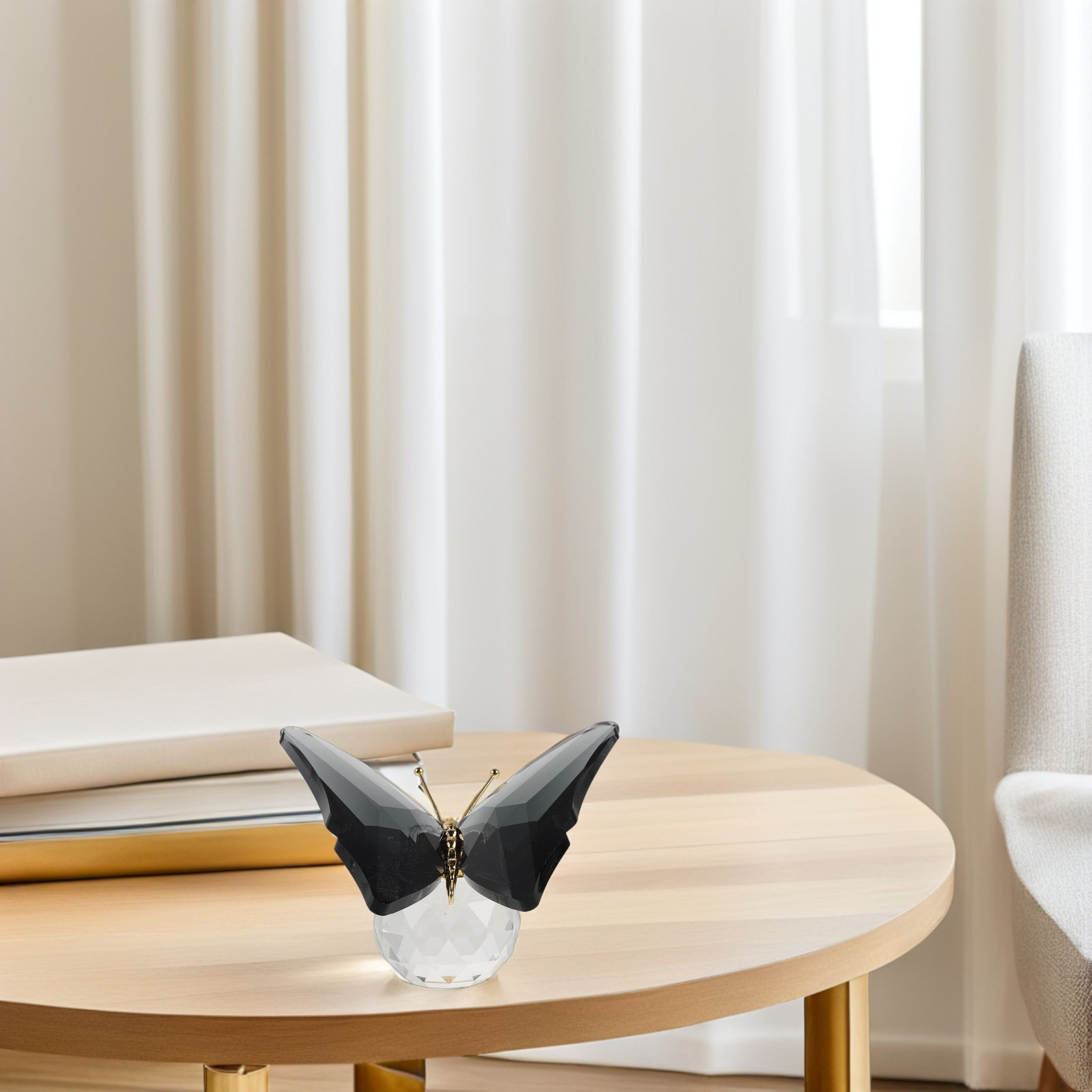 Glass Butterfly Paperweight Cr - مراجعة Crystal Ball Decor وسعره