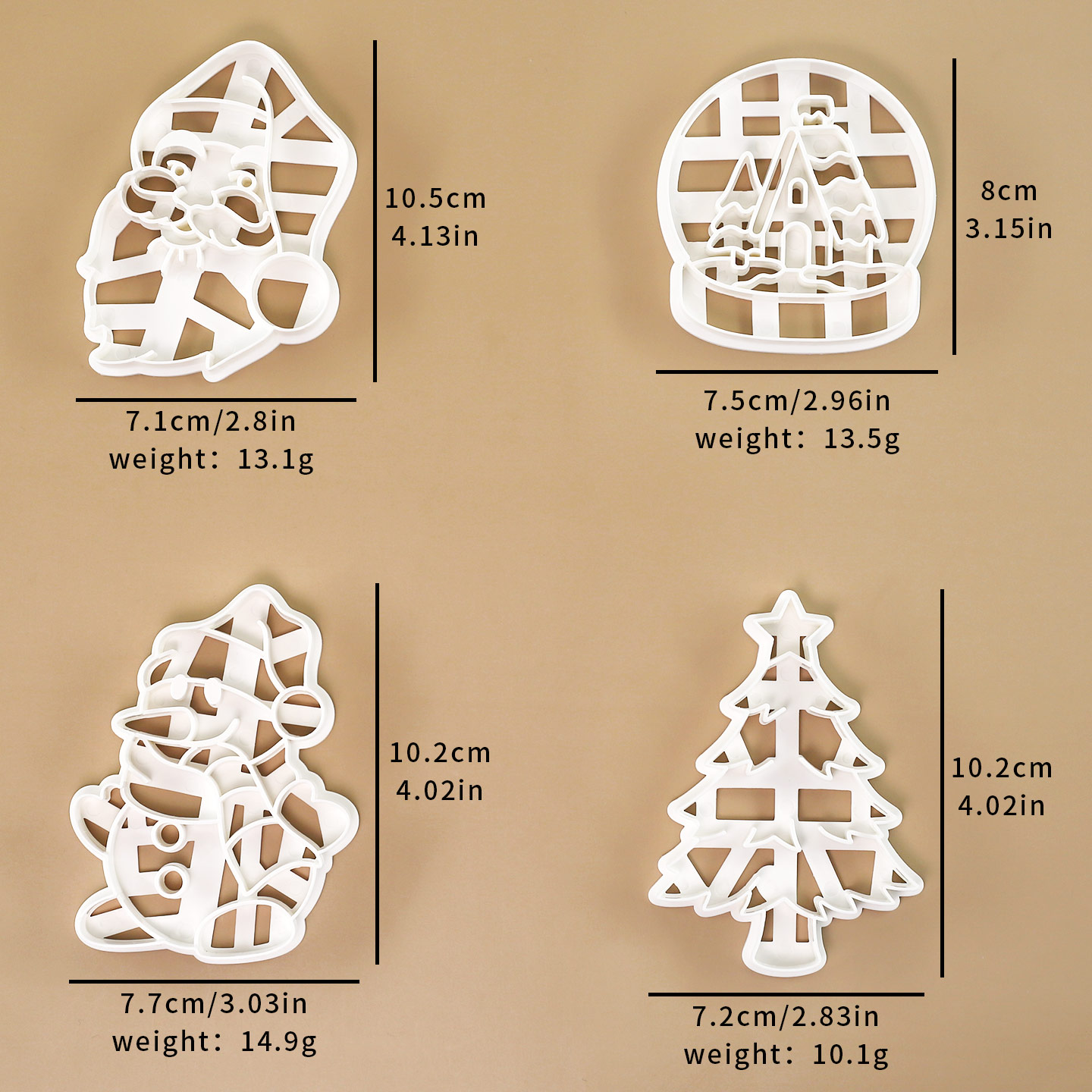 4 Pcs Christmas Cookie Cutter  - مراجعة Crystal Ball Decor وسعره
