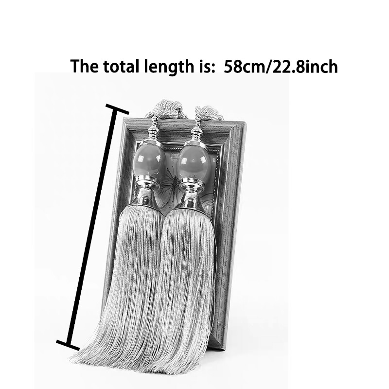 2pcs European style curtain ha - مراجعة Crystal Ball Decor وسعره