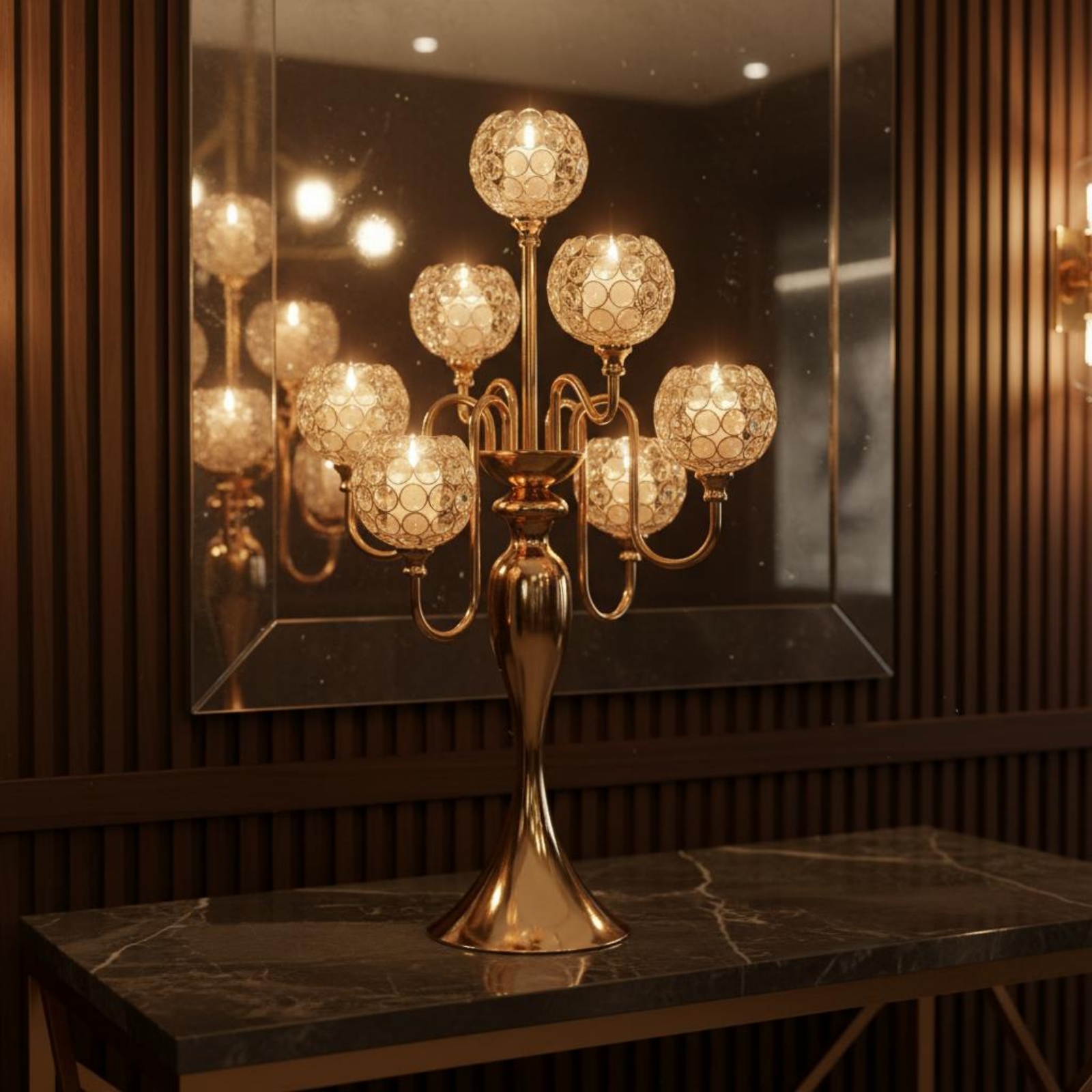 Luxury Crystal Ball Candelabra - مراجعة Crystal Ball Decor وسعره