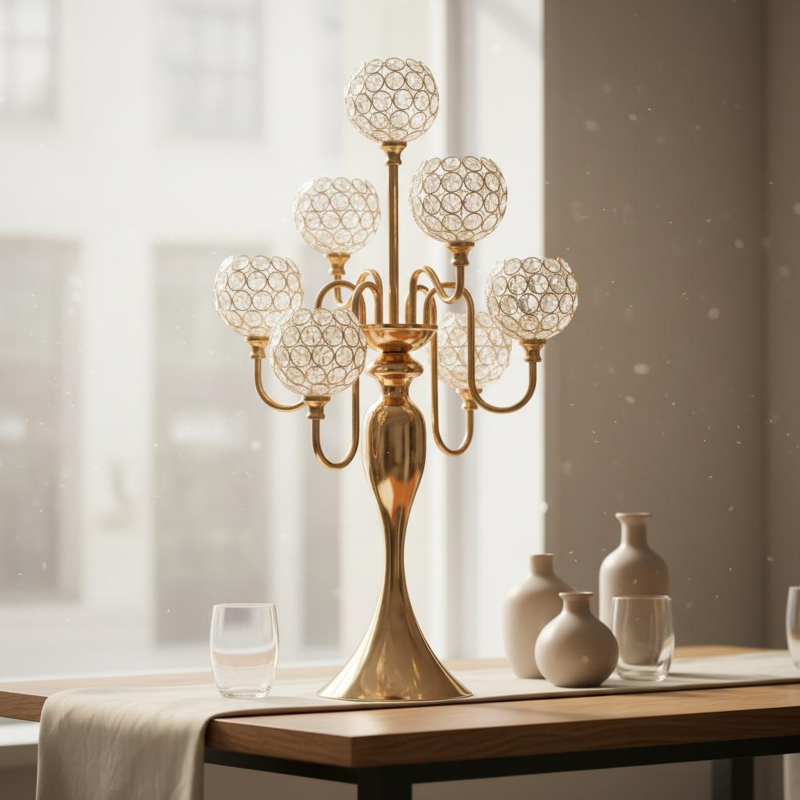 Luxury Crystal Ball Candelabra - مراجعة Crystal Ball Decor وسعره