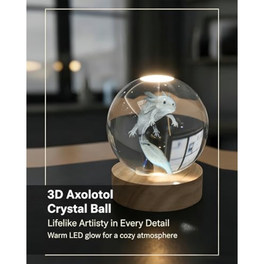 3D Crystal Ball Night Light, W - مراجعة Crystal Ball Decor وسعره