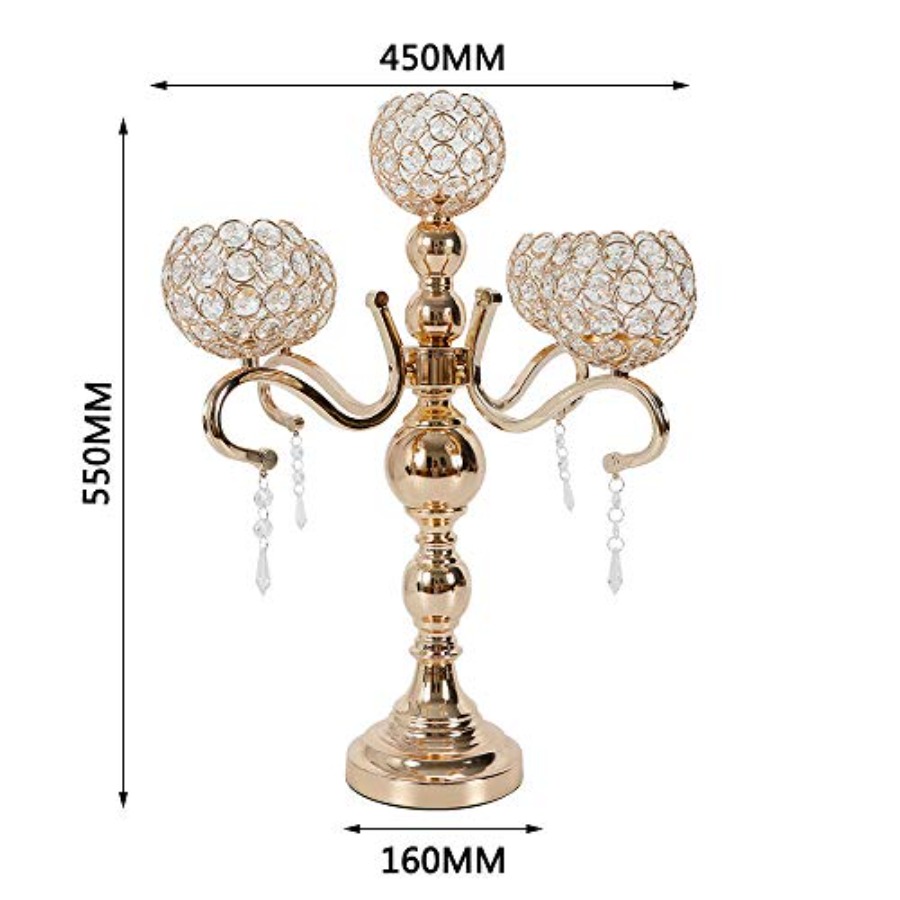 5 Arms Candle Holder for Weddi - مراجعة Crystal Ball Decor وسعره