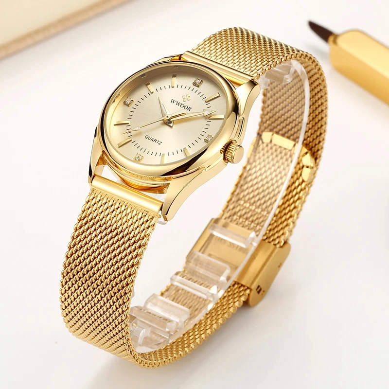 WWOOR Luxury Brand Dress Gold  - مراجعة Luxury Lifestyle Women وسعره
